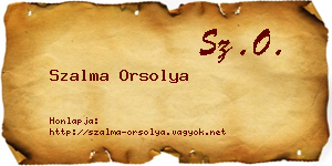 Szalma Orsolya névjegykártya