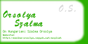 orsolya szalma business card